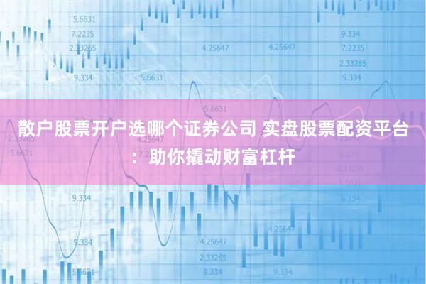 散户股票开户选哪个证券公司 实盘股票配资平台：助你撬动财富杠杆